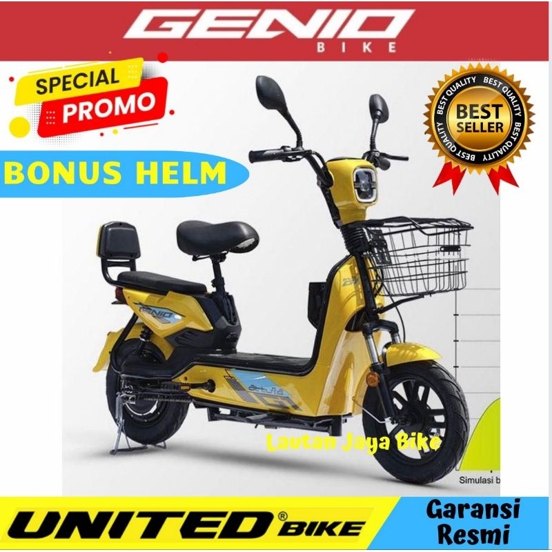 Jual Sepeda Listrik Genio Attura By United Bike Terbaru Shopee Indonesia