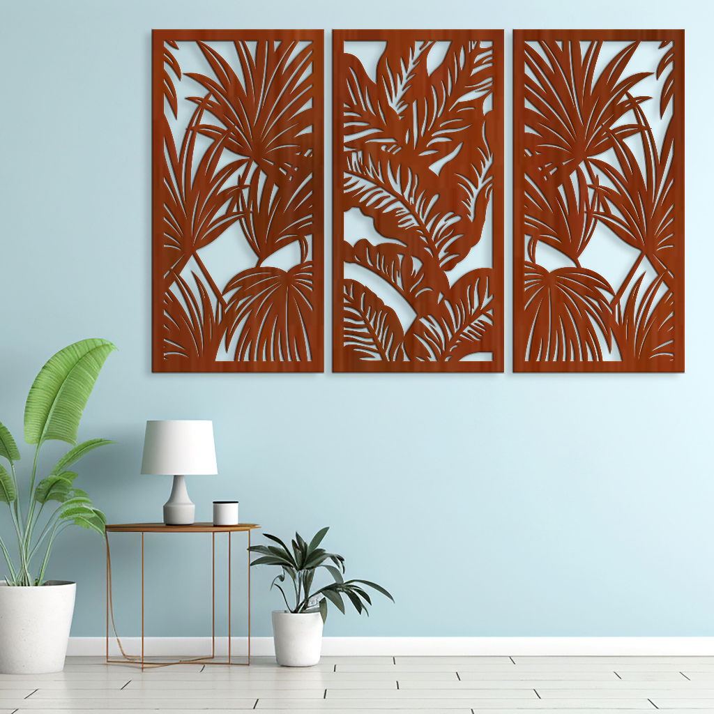 Jual Hiasan Dinding Monstera Tropical Leaves Wall Decoration Laser Cut