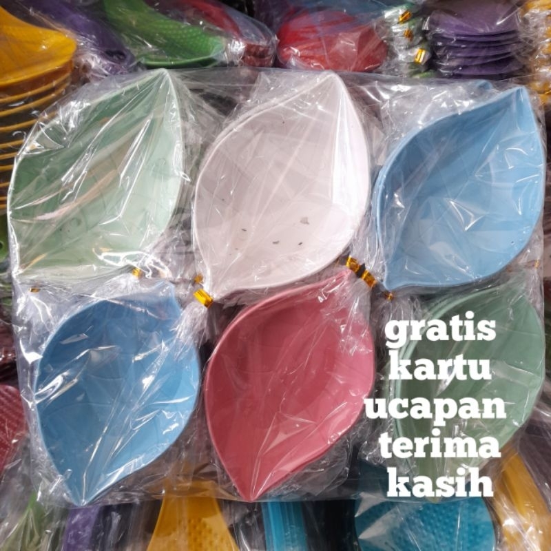 Jual Isi 50 Pcs Souvenir MANGKOK DAUN LOKAL Kemasan Plastik GRATIS