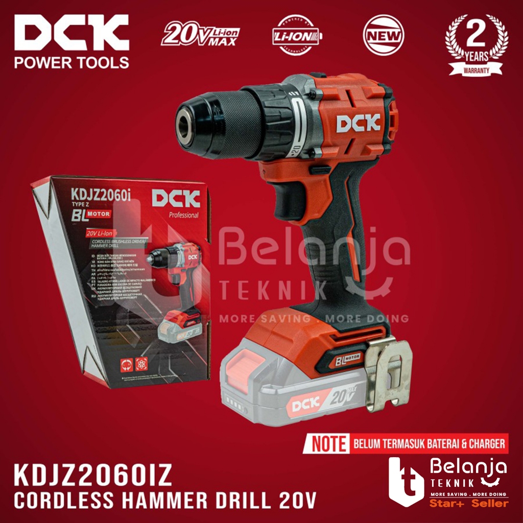 Jual DCK Cordless Hammer Drill KDJZ2060i Z 20V Bor Impact Baterai Unit