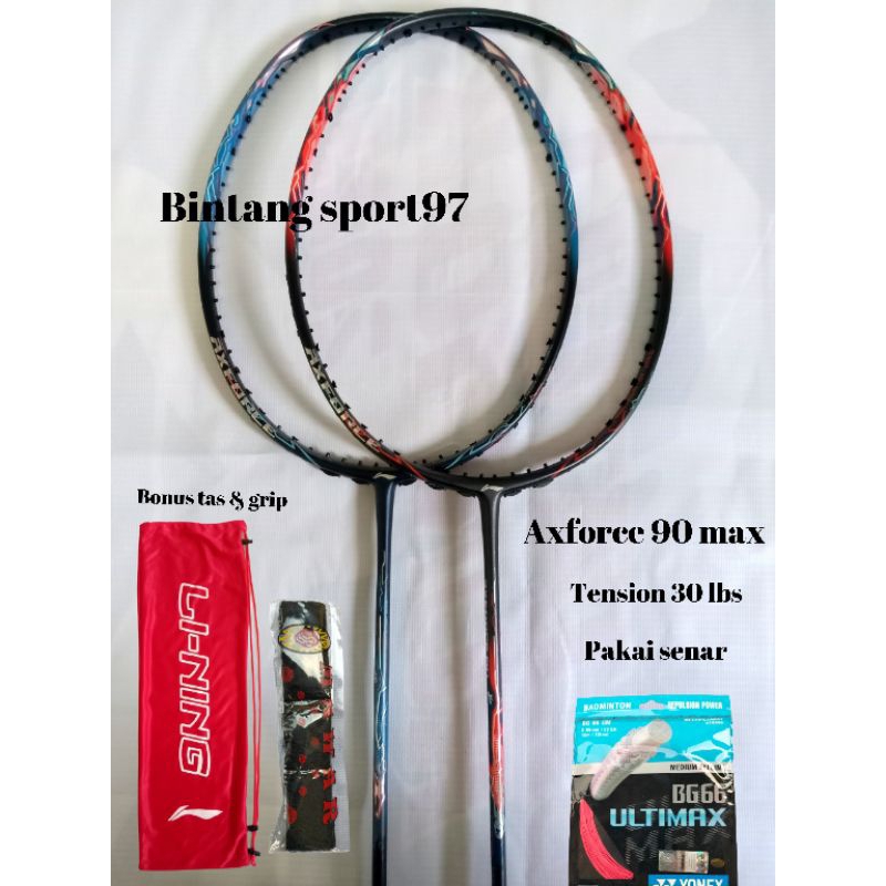 Jual Raket Badminton Lining Axforce 90 Max Tiger Raket Badminton Li