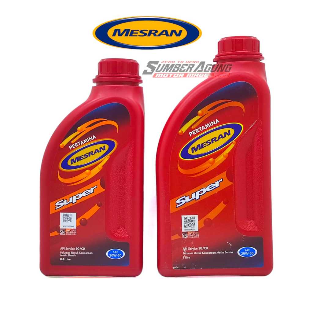 Jual OLI MESIN 4T PERTAMINA MESRAN SUPER 4T SAE 20W 50 800 1000 ML