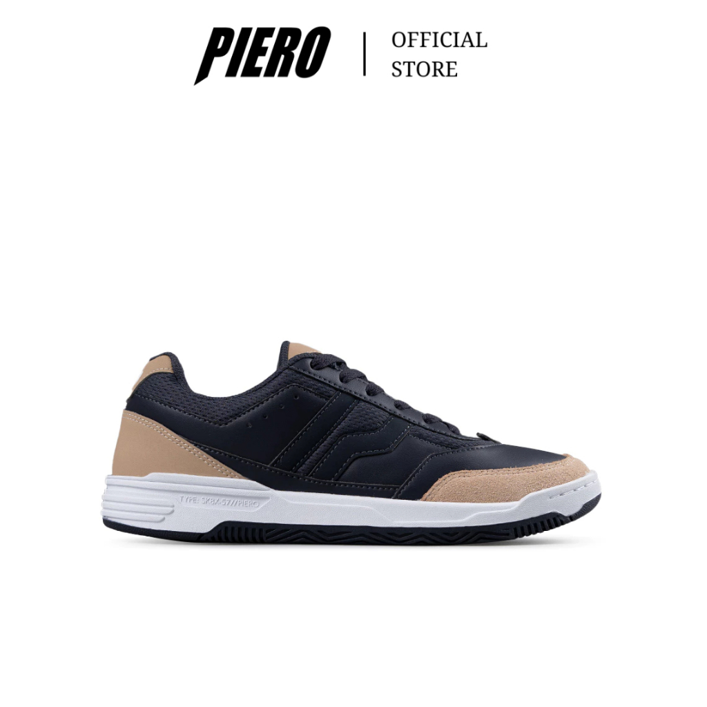 Jual Piero Sepatu Sneakres Pria Street Collins Midnight Navy Beige