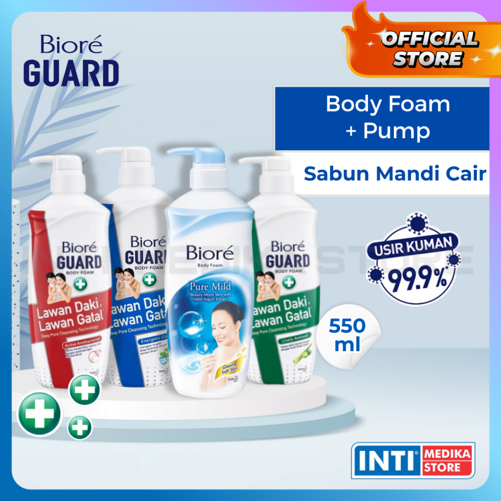 Jual BIORE Body Foam Pump 550 Ml Body Wash Biore Sabun Mandi