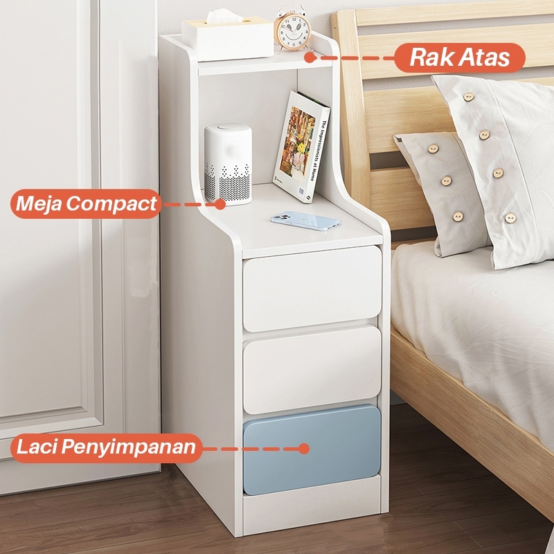 Jual Barnik88 Meja Samping Tempat Tidur Minimalis Contemporary Compact