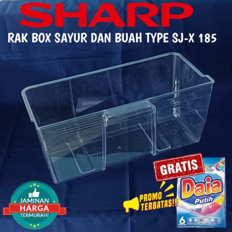 Jual RAK BOX SAYUR DAN BUAH KULKAS SHARP TYPE SJX185 ORIGINAL Shopee