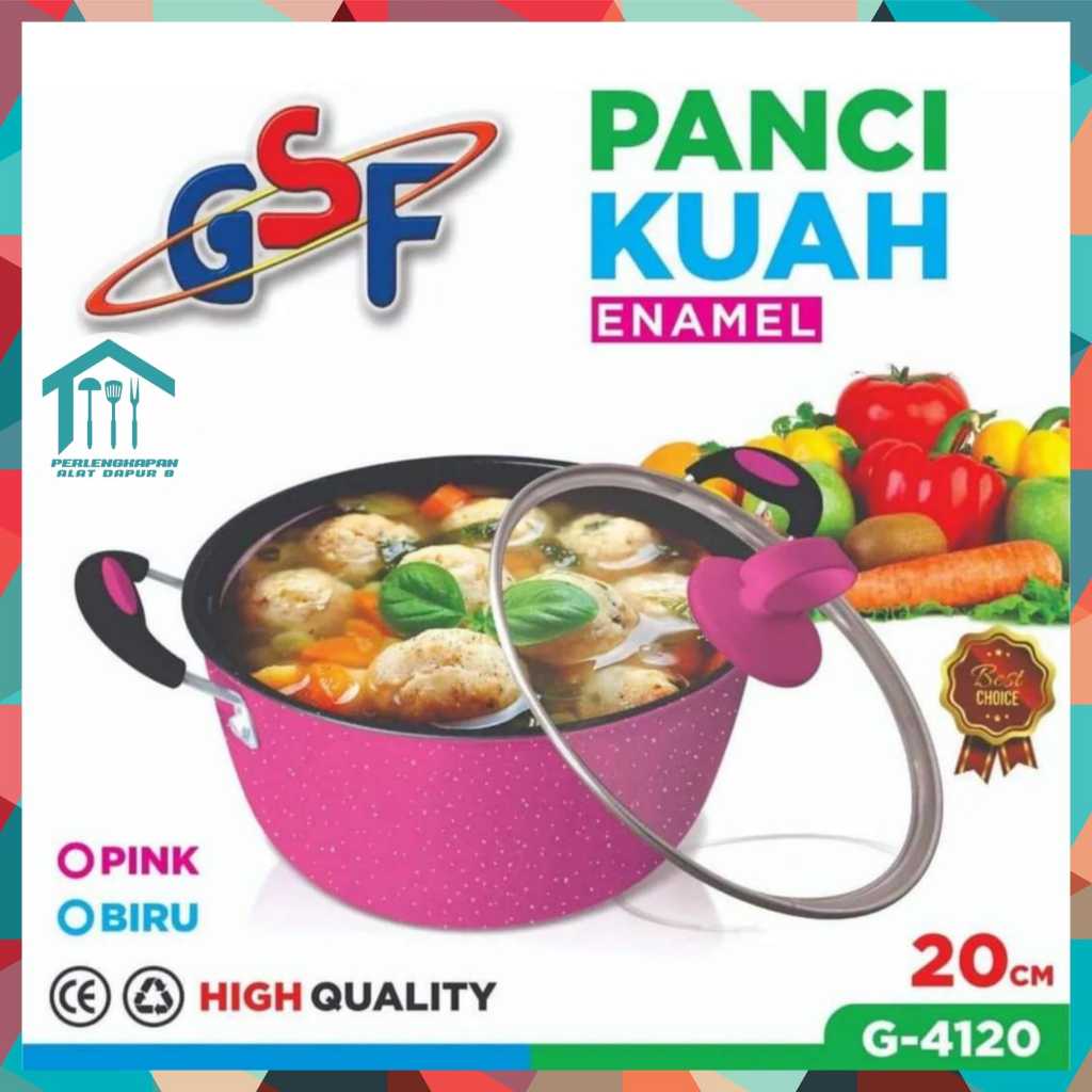 Jual Panci Kuah Warna Gsf G Cm Panci Enamel Anti Lengket