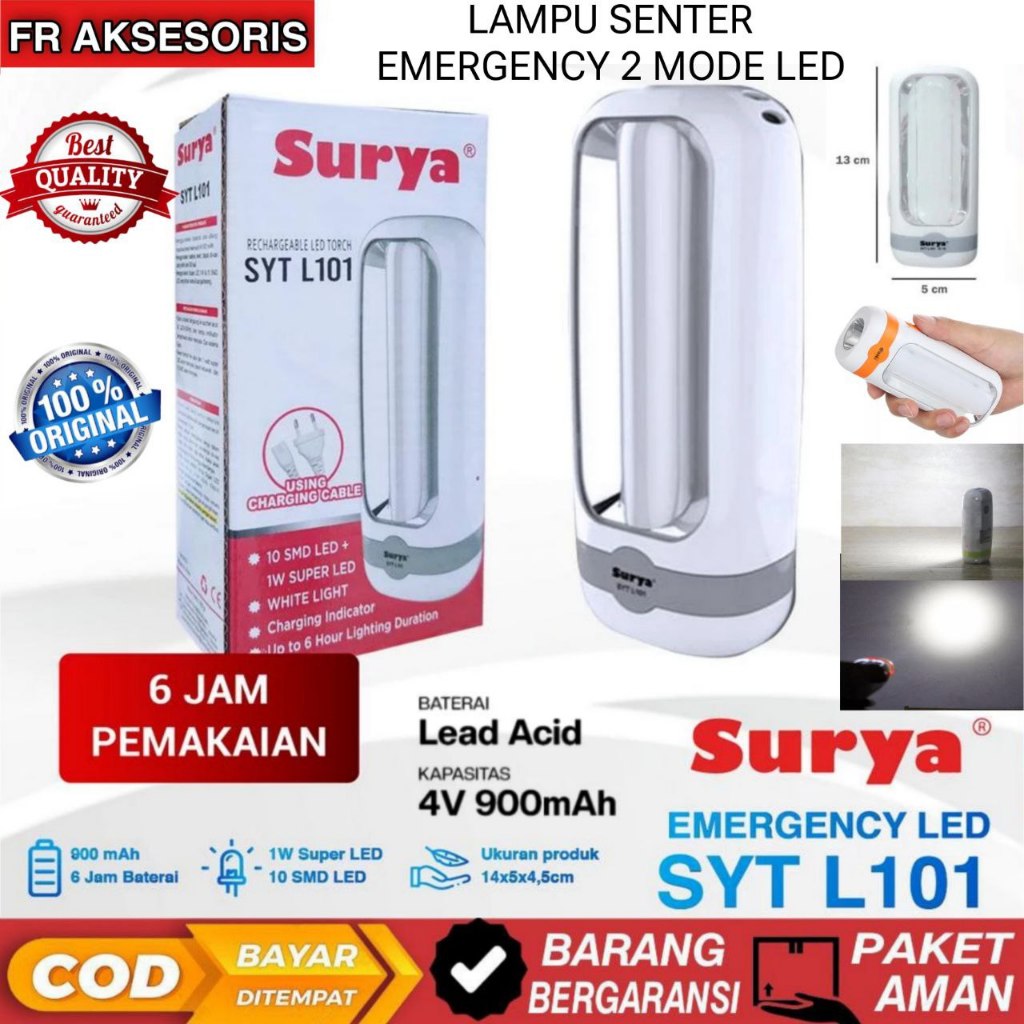 Jual Lampu Senter Emergency Lamp Surya Syt L L Senter Led Super