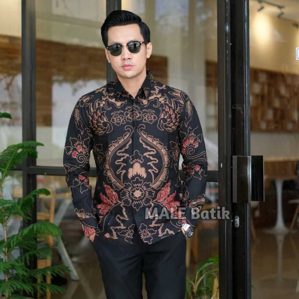 Jual Batik Pria Lengan Panjang Modern Motif Terbaru Mahameru