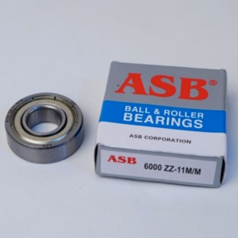 Jual Bearing Laher 6000 ZZ 11 Mm ASB Ukuran 11x26x8 Mm Bering Klaher