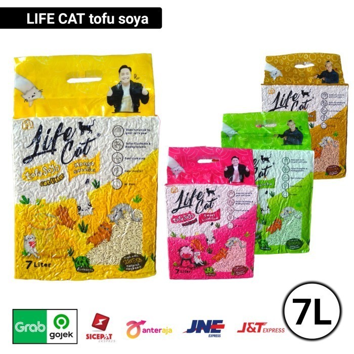 Jual Life Cat Tofu Soya Pasir Kucing Gumpal Wangi 7 Liter Shopee