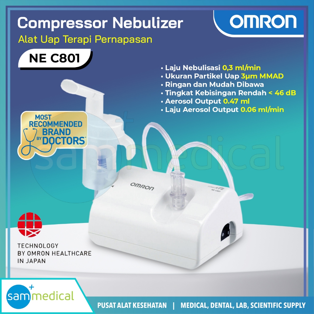 Jual OMRON NEBULIZER Compressor NE C801 Perawatan Pernafasan