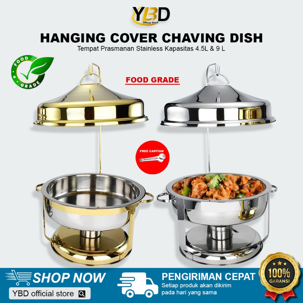 Jual Rolltop Hanging Alat Katering Chafing Dishes Kapasitas 4 5L Dan 9L