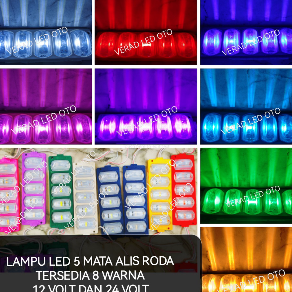 Jual Harga Promo LAMPU LED 5 MATA RODA ALIS KOLONG BAK TRUK MOBIL MOTOR