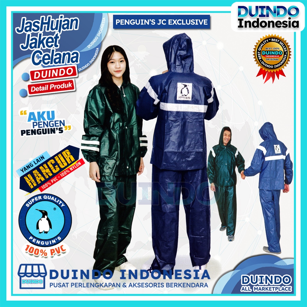 Jual Duindo Jas Hujan Penguin S Exclusive XL Jaket Celana Mantel