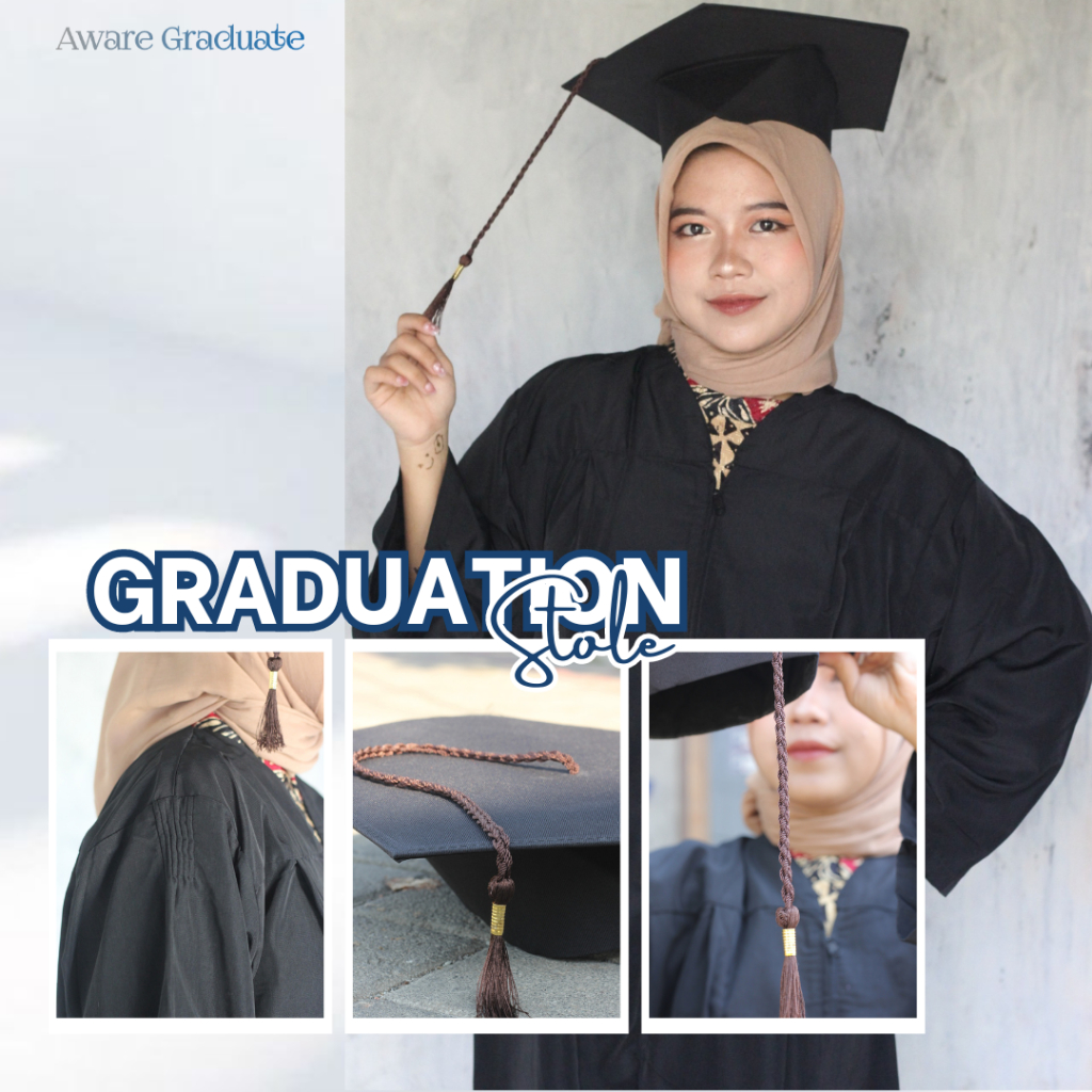 Jual ONE SET Toga Wisuda Lengkap Jubah Wisuda Topi Toga Wisuda