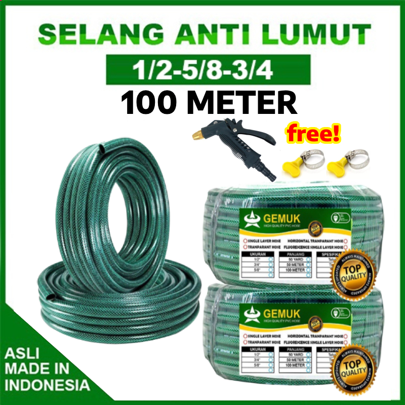 Jual SELANG AIR 100 METER 1 ROLL 1 2 5 8 3 4 INCH SELANG AIR SERAT