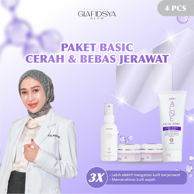 Jual Paket Basic Acne Glafidsya Skin Paket Acne Glafidsya Skincare