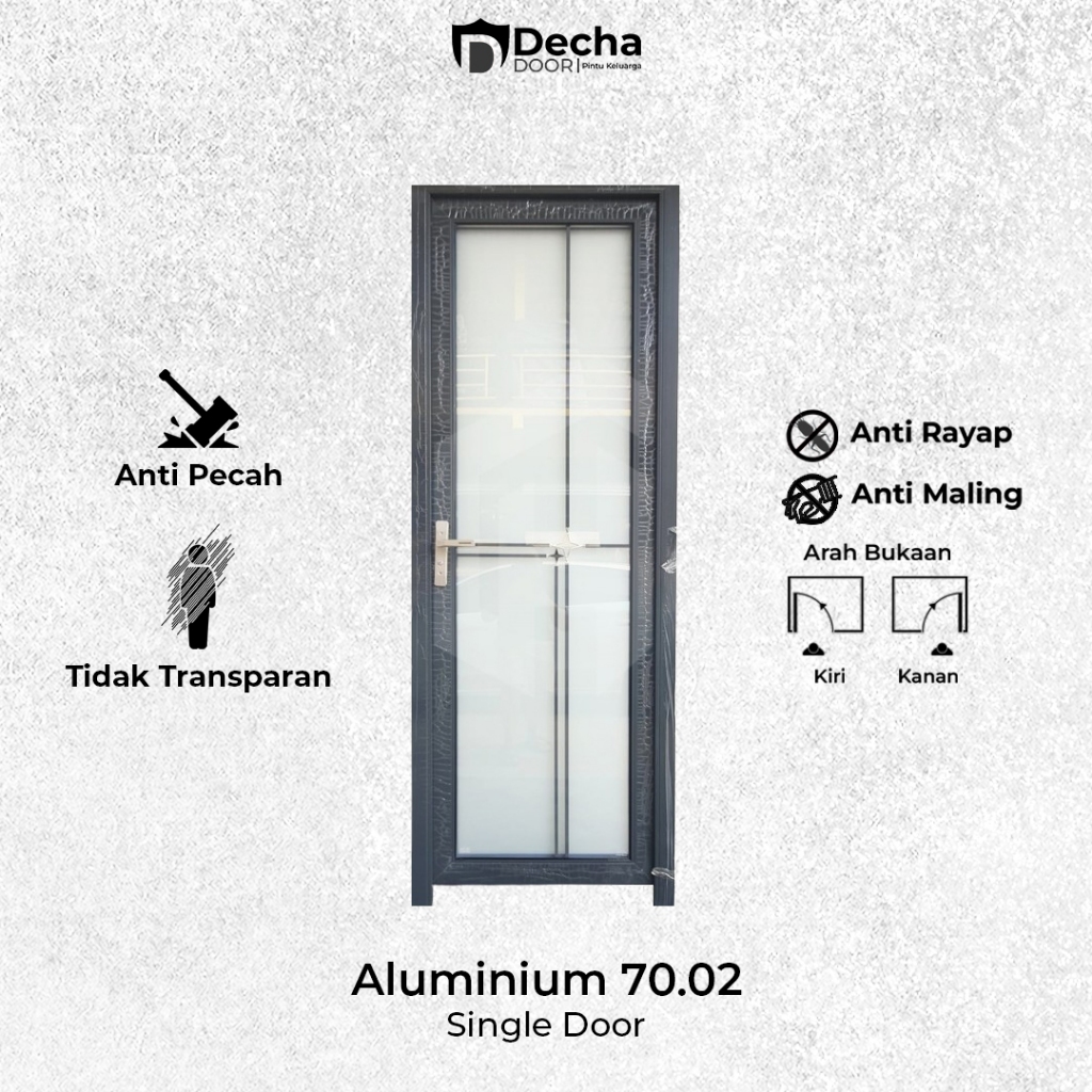 Jual Pintu Aluminium Kamar Mandi Toilet Decha Door Alu 70 01 Shopee