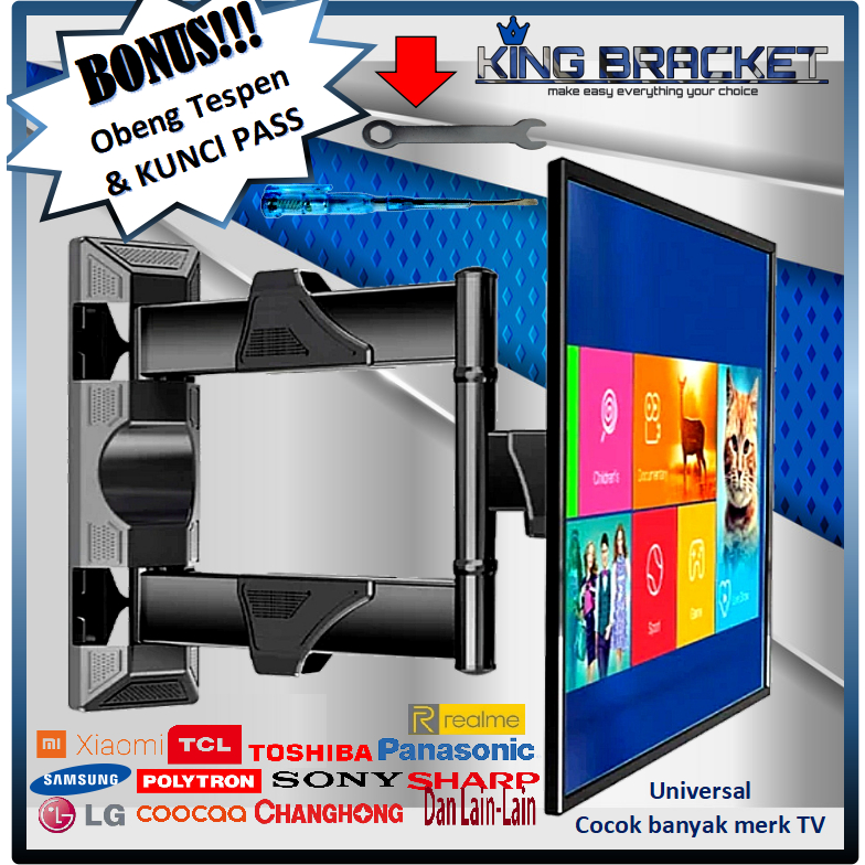 Jual Bracket Tv Led Swivel S D Model Lengan Arah Pergerakan