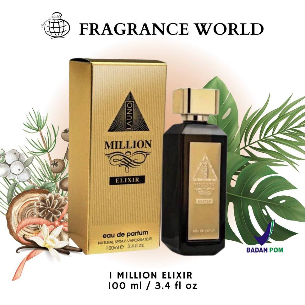 Jual Fragrance World La Uno Million Elixir For Men EDP 100 Ml Shopee