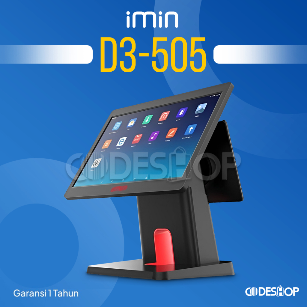 Jual Mesin Kasir POS Touchscreen IMin D3 505 Android OS Dual Display