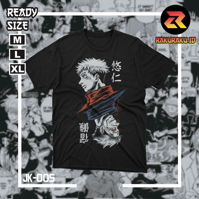 Jual Kaos Anime Jujutsu Kaisen Yuji Itadori X Ryomen Sukuna Shopee