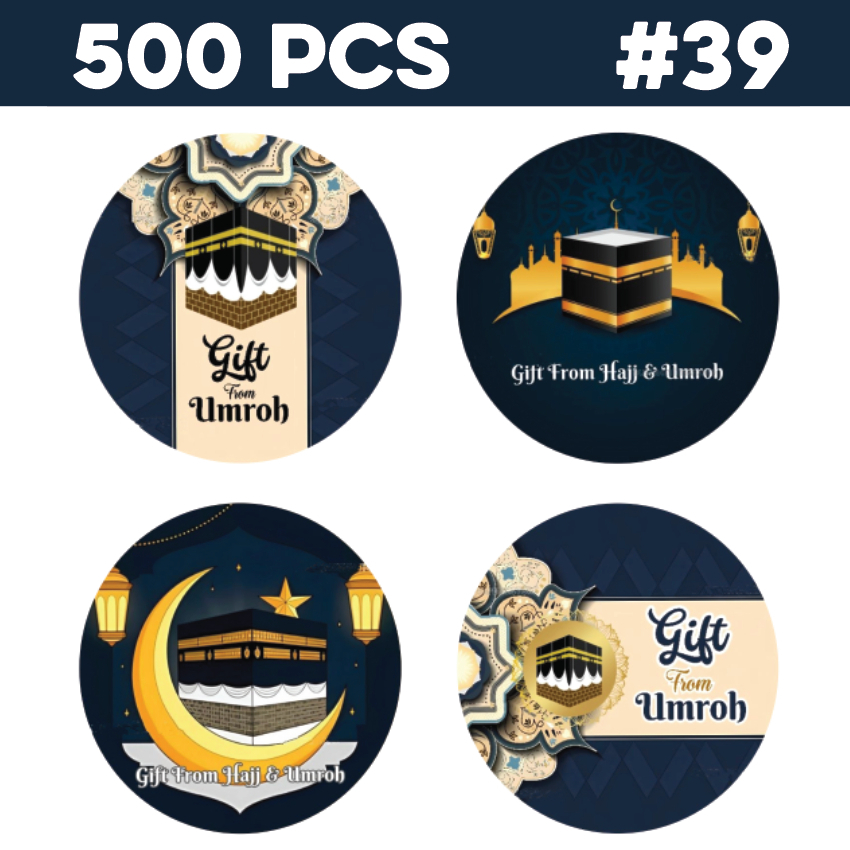 Jual STIKER Roll 500pcs Selamat Hari Raya IDUL FITRI HAJI UMROH Cocok