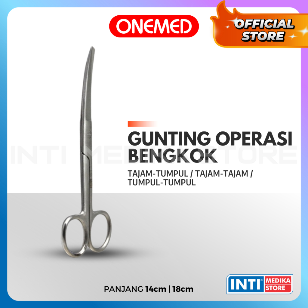 Jual Onemed Gunting Operasi Bengkok Tajam Tumpul Cm Cm One