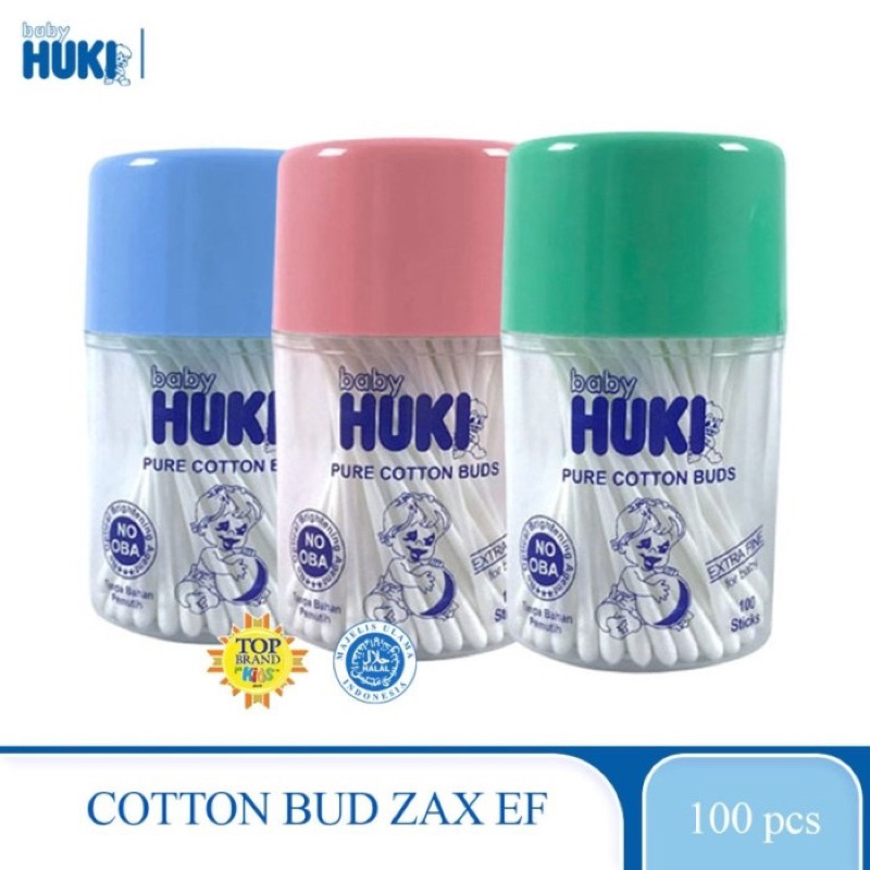 Jual Huki Cotton Bud Extra Fine For Baby Pot Pcs Shopee Indonesia