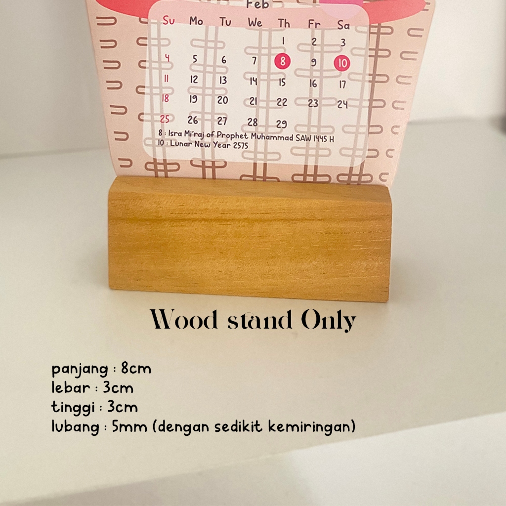 Jual Kalender 2024 Aesthetic DISKON Kalender Meja Frame Desk Calendar