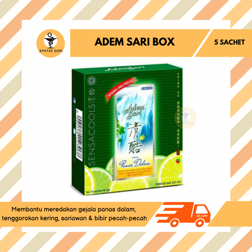 Jual ADEM SARI BOX 5 SACHET PANAS DALAM SARIAWAN TENGGOROKAN KERING