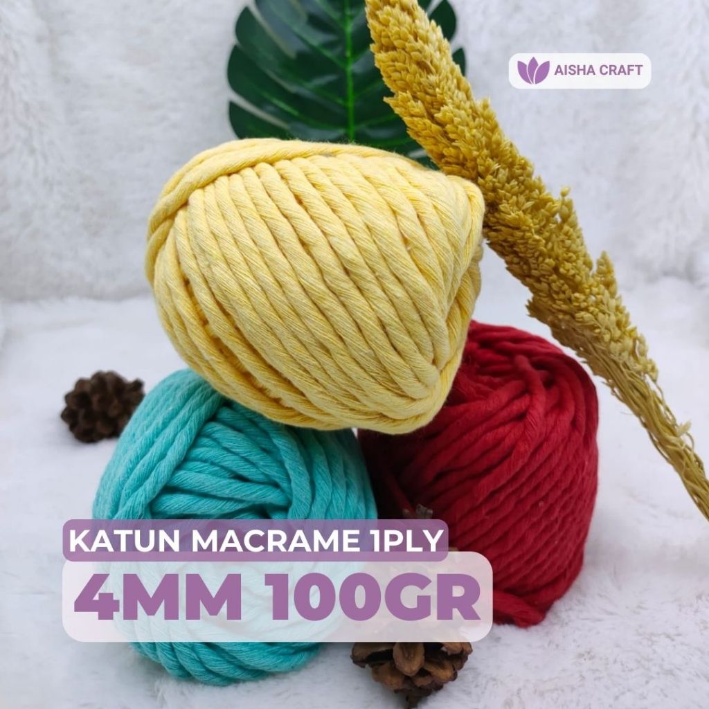 Jual Tali Katun Macrame Mm Gr Ply Single Strand Shopee Indonesia