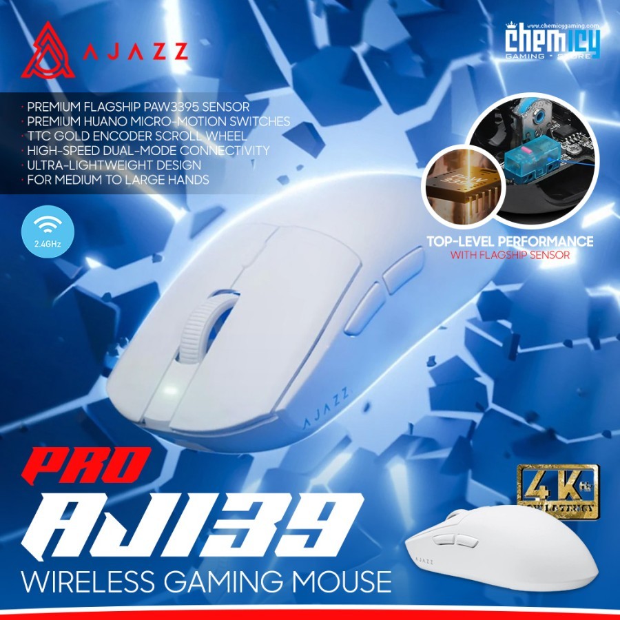 Jual Ajazz AJ139 Pro AJ 139 Pro 4K Edition Wireless Gaming Mouse