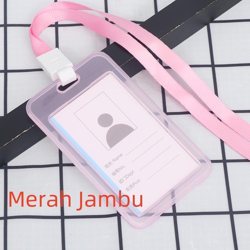 Jual Name Tag Id Card Transparant Gantungan Kartu Nama Plastik Vertical