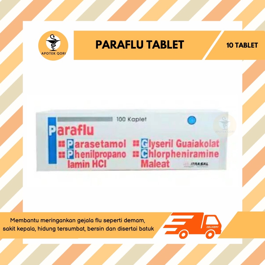 Jual PARAFLU STRIP 10 TABLET DEMAM FLU BATUK HIDUNG TERSUMBAT SAKIT