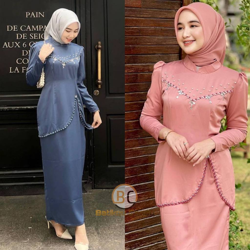 Jual New Oneset Felicya Baju Kurung Melayu Dress Pesta Setelan Wanita