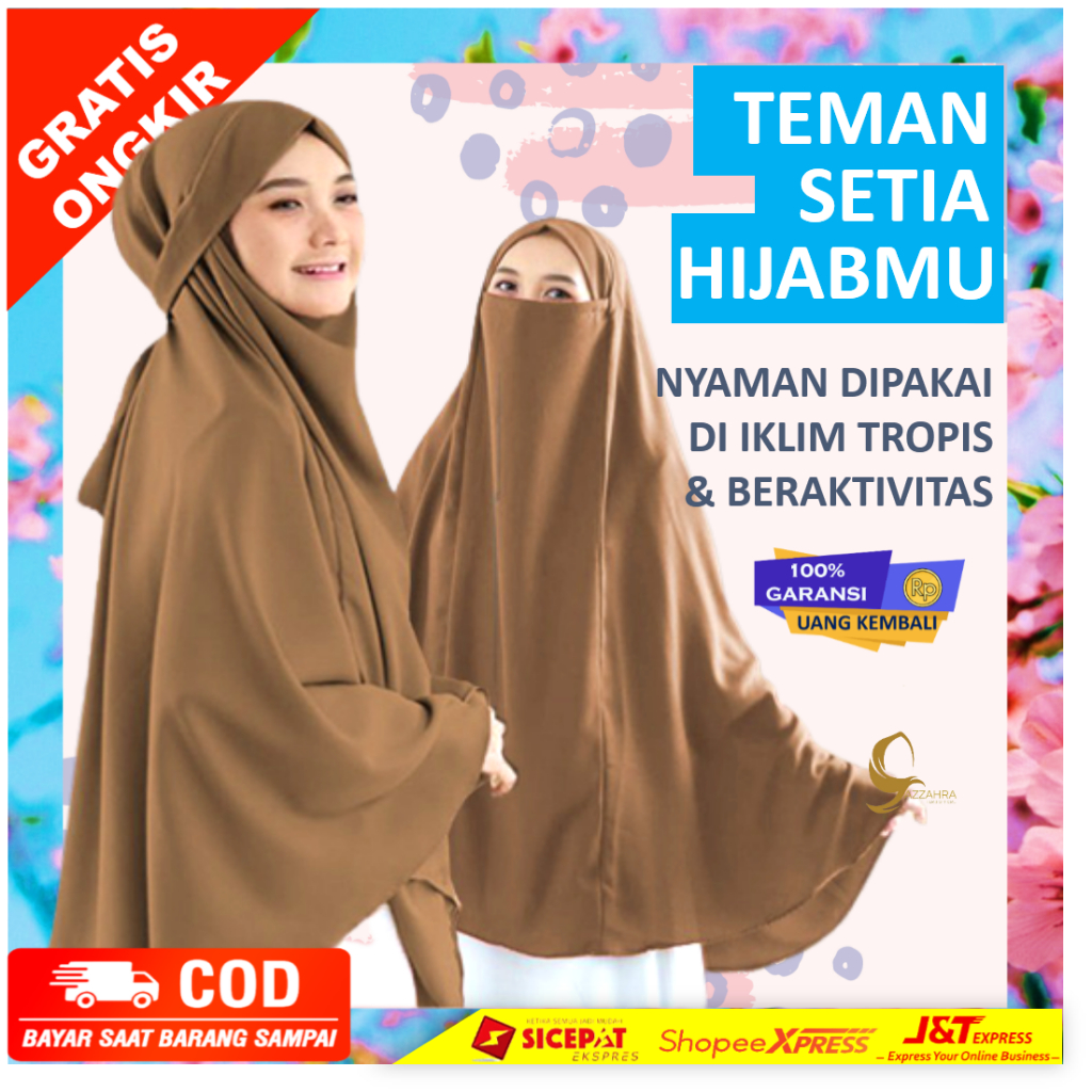 Jual Promo Jilbab Hijab Kerudung Bergo Instan French Khimar Cadar