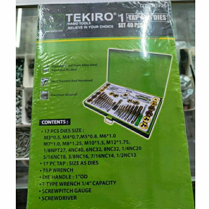 Jual Hand Tap Tappan Set Dan Senai Set Original Tekiro 40 Pcs Tap And