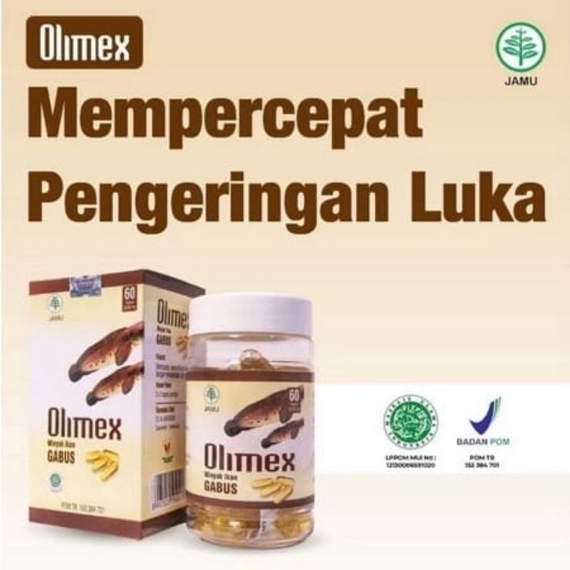 Jual Olimex Kapsul Minyak Ikan Gabus Original Mengatasi Luka Pasca