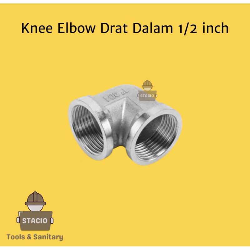 Jual Knee Elbow Knee Stainless Steel Drat Dalam 1 2 Inch Shopee