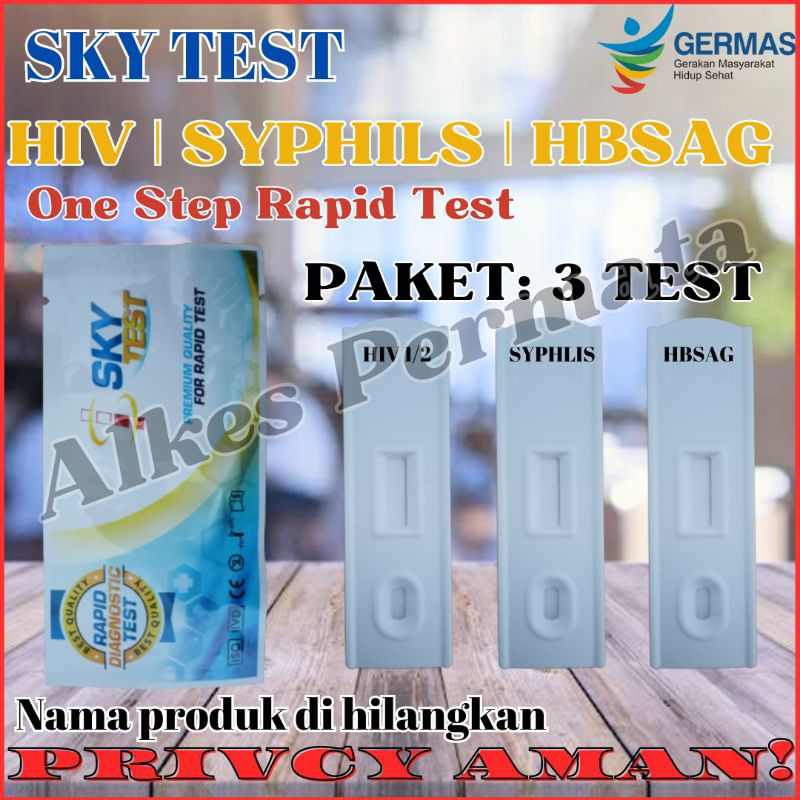 Jual Paket HIV Syphilis Dan HBsAg 3 Test Pemeriksaan Sky Test Shopee