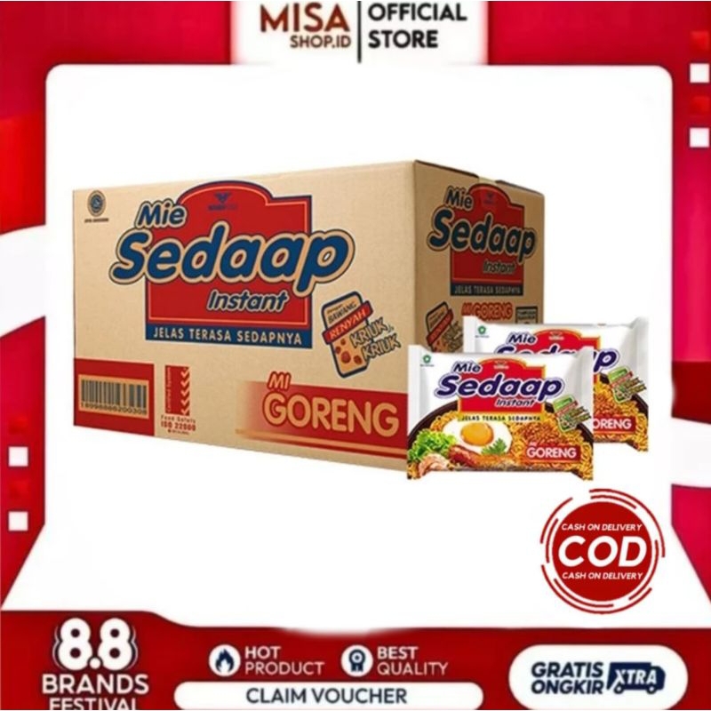 Jual Mi Mie Sedaap Isi 40 Pcs Rasa Goreng Plus Kuah Soto Mi Sedap