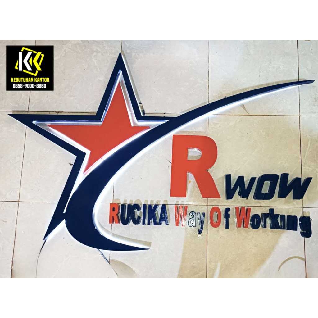 Jual Jual Logo Timbul Galvanis Letter Galvanis Led Backlight Signage