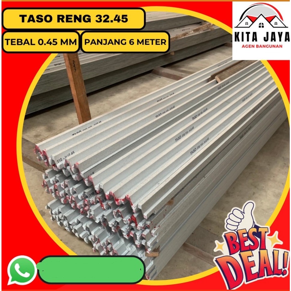 Jual Rangka Baja Ringan Reng Taso 32x45 3245 Shopee Indonesia