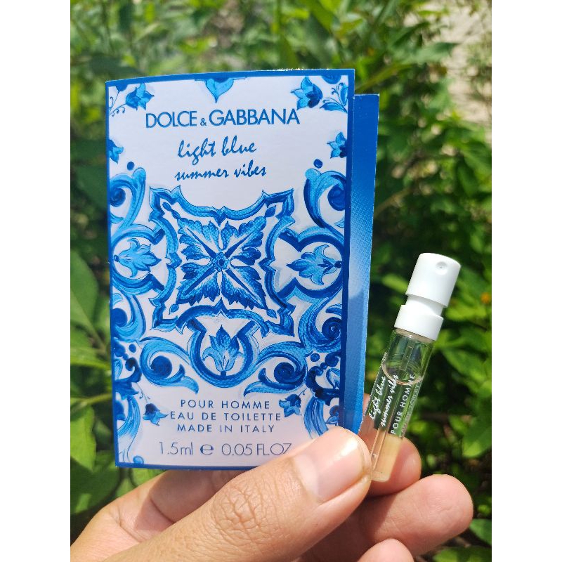 Jual Vial Parfum DG LIGHT BLUE Summer Vibes Pour Homme 1 5ml Shopee