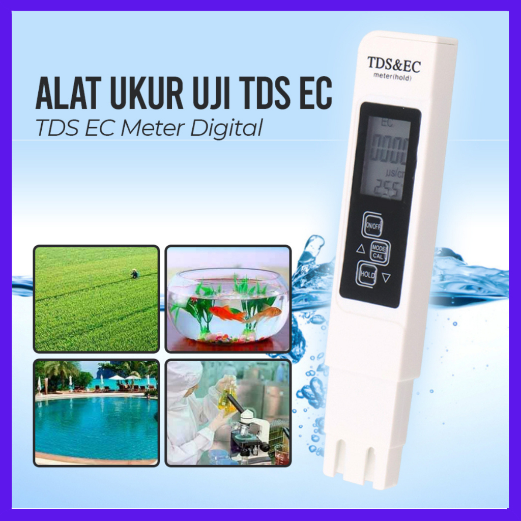 Jual Tds Ec Meter Alat Ukur Air Hidroponik Alat Ukur Uji Tds Ec