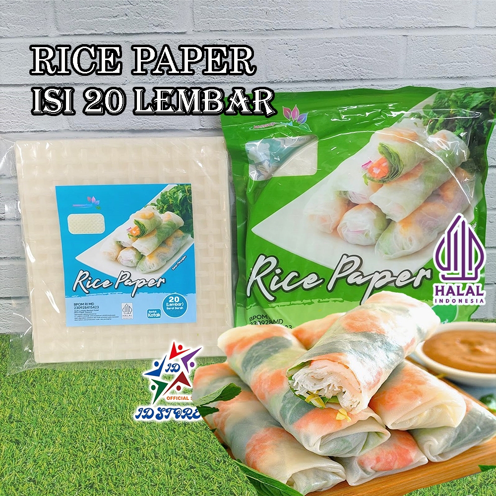 Jual Halal Rice Papers Lembar Kulit Lumpia Rice Papers Java