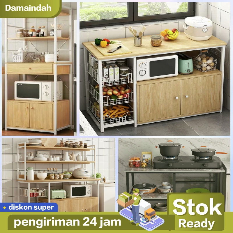 Jual Damaindah Rak Dapur Meja Dapur Meja Kompor 2 Tungku Lemari