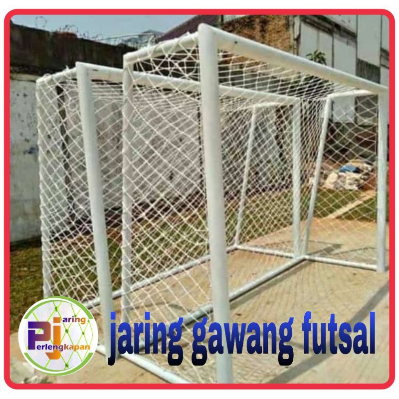 Jual Jaring Gawang Futsal 3m X 2m Belakang 50cm 100cm Shopee Indonesia